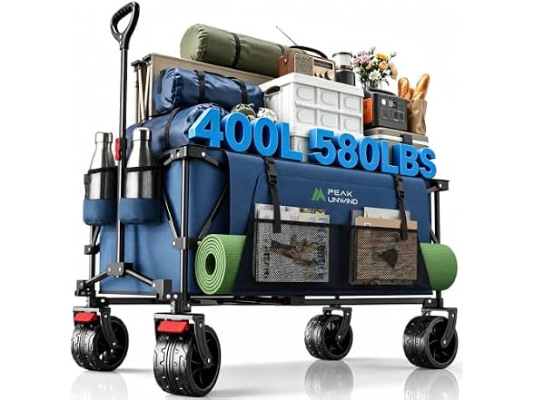 PEAKUNWIND 400L Folding Wagon 580lbs