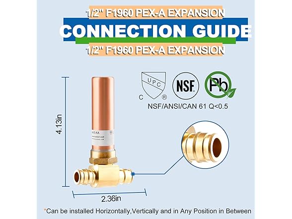 AquaNeurk Copper Water Hammer Arrestor
