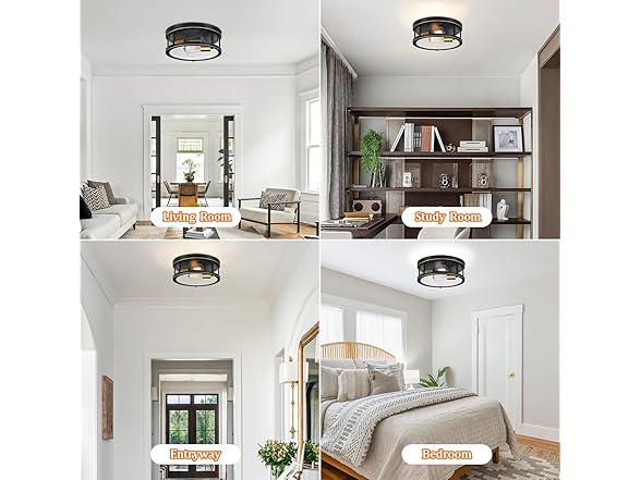 Brightever Flush Mount 2-Light Fixture