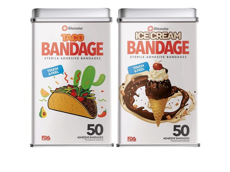 2Pk Food Shaped Self Adhesive Bandages