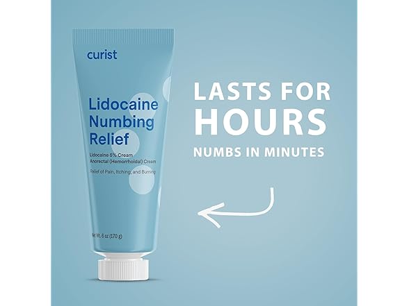 Curist 5% Lidocaine Cream Maximum Strength