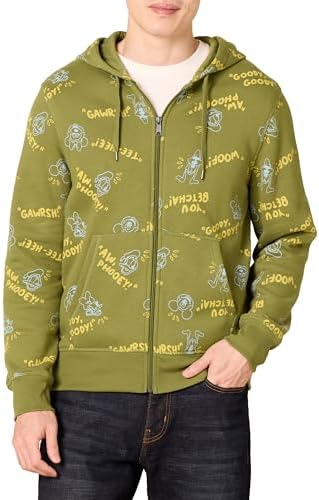 Amazon Essentials Disney | Marvel | Star Wars Men's Fleece Full-Zip Hoodie Sweatshirts (Available in Big & Tall), Mickey and Friends, X-Small