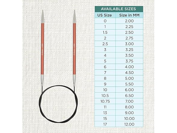 KnitPro Zing Fixed Circular Needles 47"