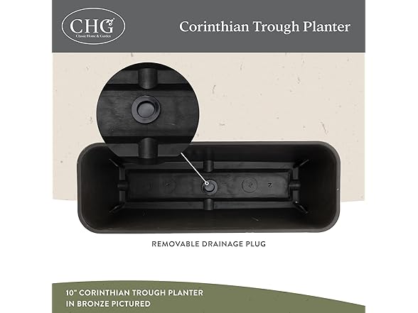 Classic Corinthian Rectangular Planter Box