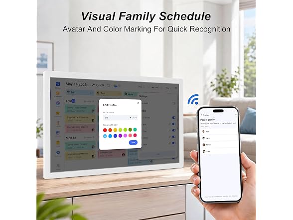 FULLJA 27" Smart Digital Calendar