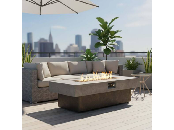 55"x23" Adjustable 50k BTU Propane Fire Table