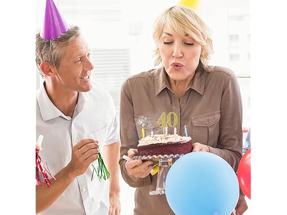 Hengmerry 48Pcs 40th Birthday Cupcake 