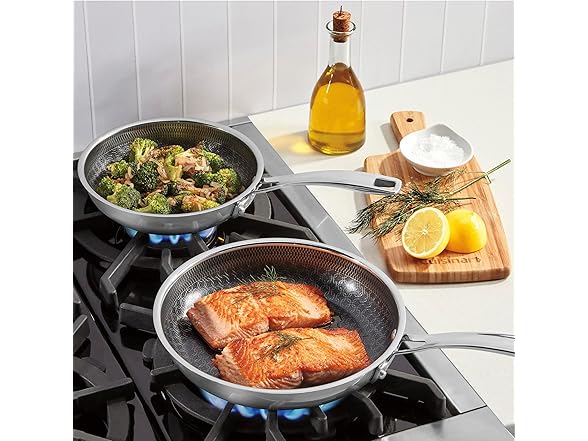 Cuisinart FusionPlus Hybrid Nonstick Stainless Steel Cookware Set, 2-Piece