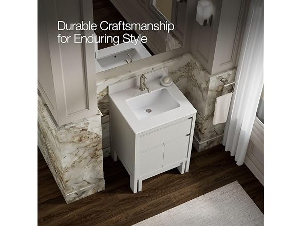 Kohler 24 in. Bathroom Vanity Cabinet with Sink Quartz Top
