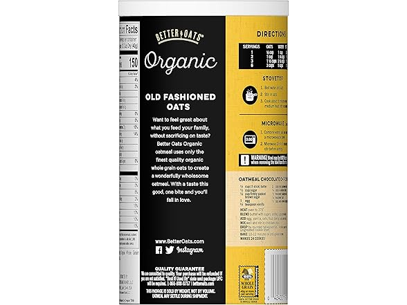 Better Oats Organic Old Fashioned Oats