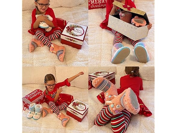 Totes Kids (7-8) Llama Slippers