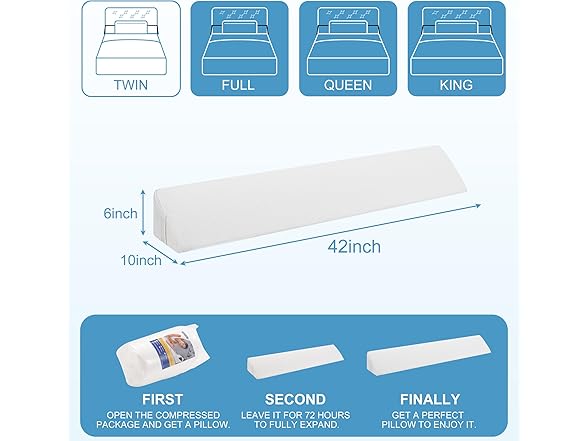 Twin Size Bed Wedge Pillow