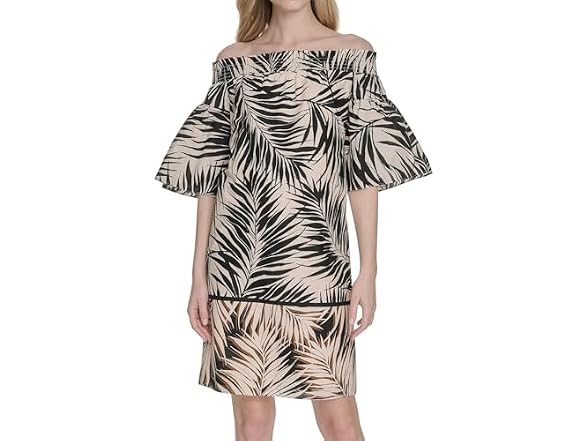 Vince Camuto Women (2) Half Sleeve Off Neck Dress