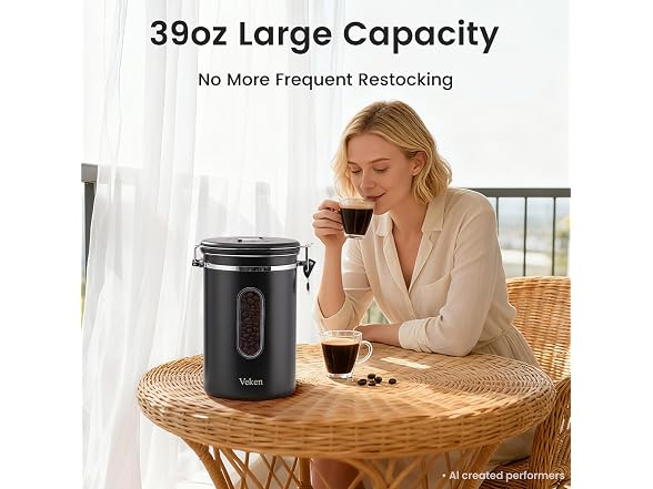 Veken Coffee Canister with Window