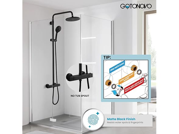 gotonovo Thermostatic Shower System 8''