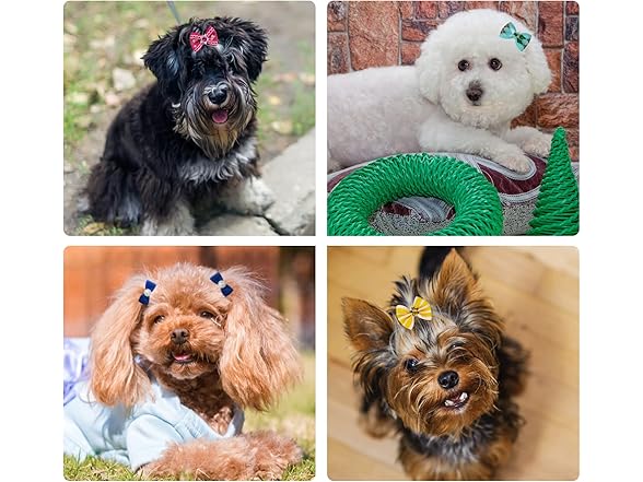 Rimobul 50PCS Yorkie Pet Hair Bows