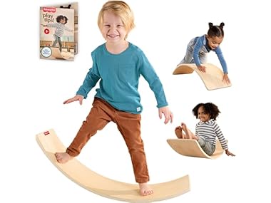 $39.99, Was $64.79, 38% Off! Fisher-Price Wood Montessori Toy Rockin' Balance Board dealfomo