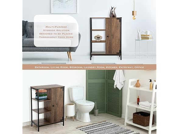 Landia Home CVA6114U Floor Cabinet Brown