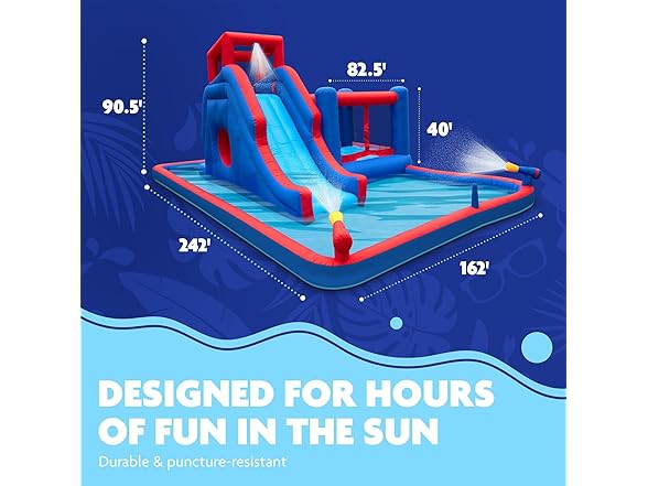 Sunny & Fun 2-in-1 Bounce & Blast Inflatable Water Slide Park