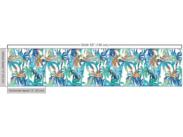 Ambesonne Palm Leaf Fabric by The Yard, Tropical