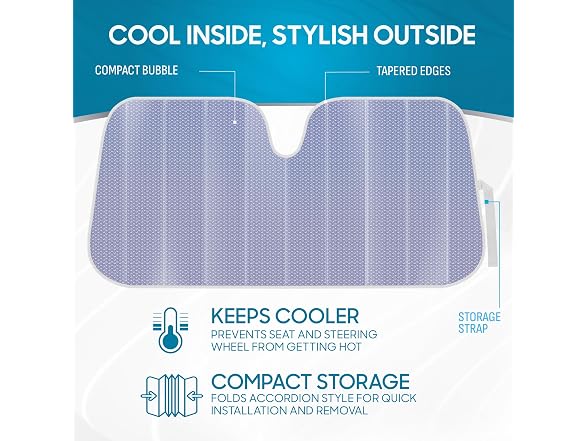 BDK Lavender Windshield Sun Shade 58x27