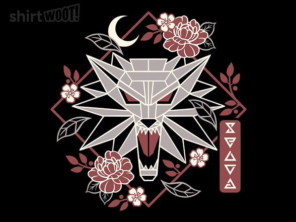 Geometric White Wolf Medallion