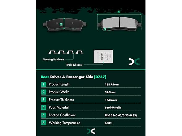 SCITOO Front Ceramic Rear Semi-Metal Brake
