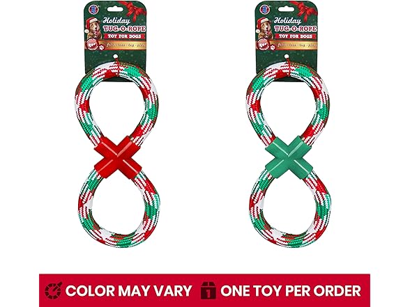 Bow Wow Pet Tug-O-Rope Holiday Dog Tug Toy