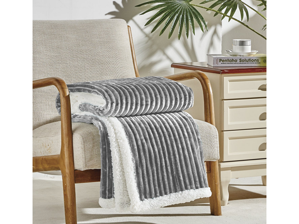 Ultra Soft Plush Corduroy Sherpa Blanket