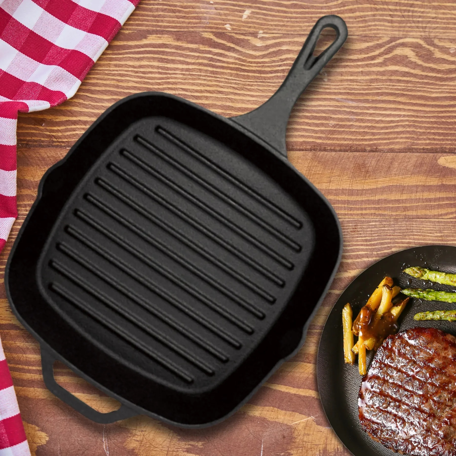 Jim Beam Cast Iron Square Grill Pan - Gallery 10