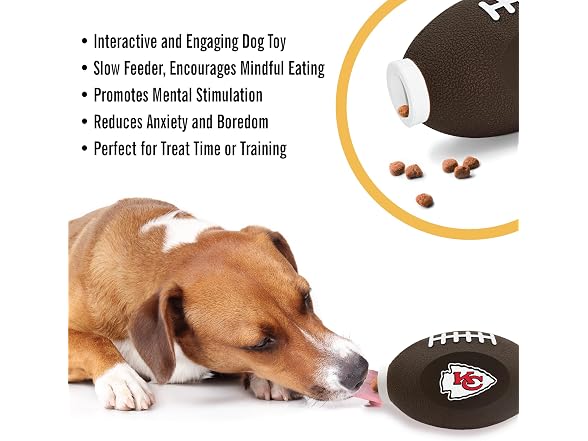 Pets First NFL Kansas City Chiefs Football Treat Toy