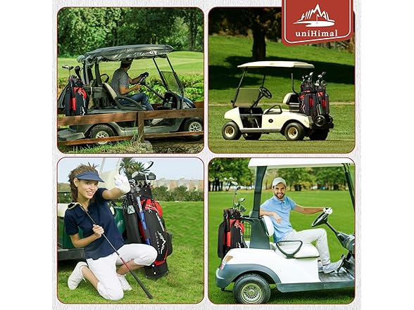 UNIHIMAL BC6275260307559 Red Golf Cart Bag Pro