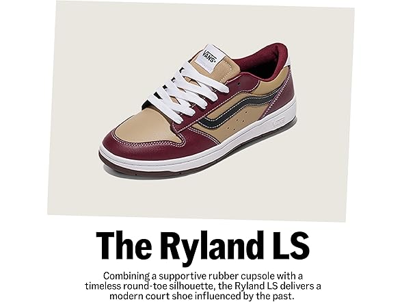 Vans Men's Ryland LS Retro Court Sneaker