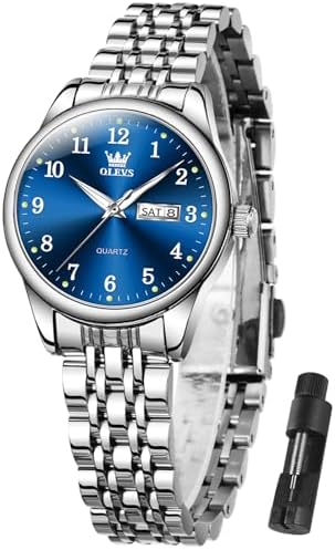 OLEVS Women’s Day Date Steel Watch