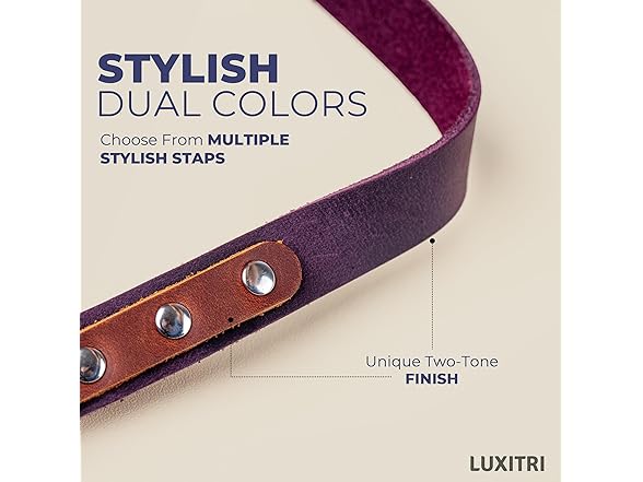 Leather Glasses Strap Unisex- Red Brown