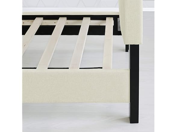 Furinno Laval Bed Frame, Twin, Linen