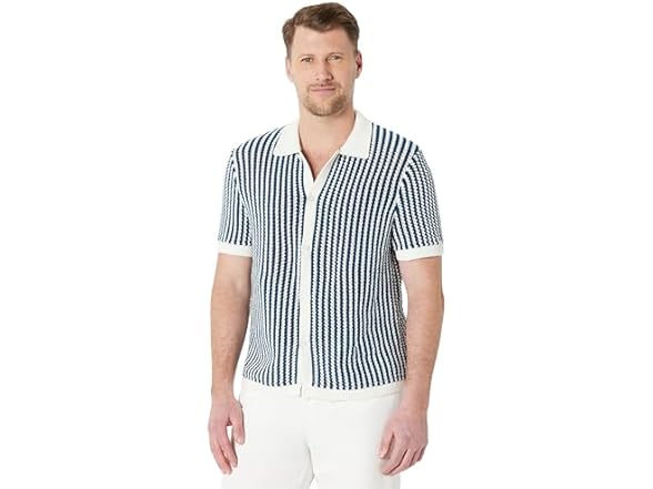 Dark Blue Stripe Knit
