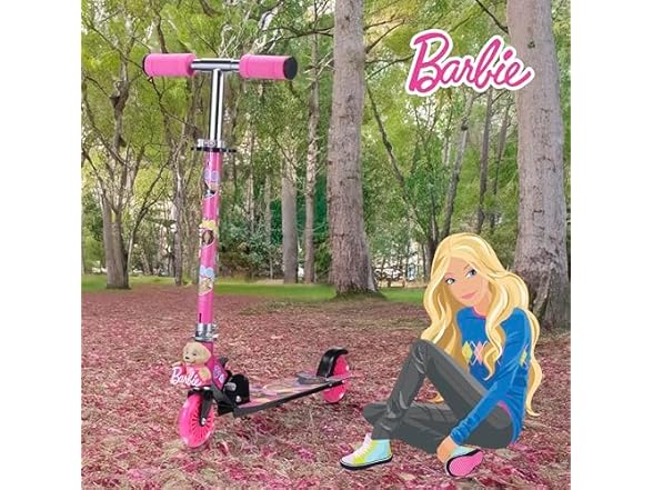 Barbie 2 Wheel Kick Scooter with Light Up WheelS