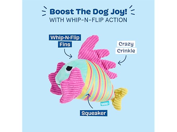 Barkbox Lion Fish Larry Dog Toy | Plush