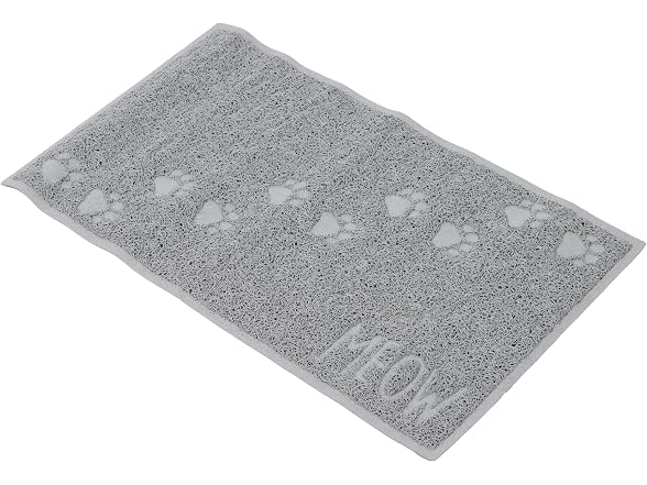 Kitty City Small Cat Litter Mat – 23.5”x13.75”, Gray - Gallery 2