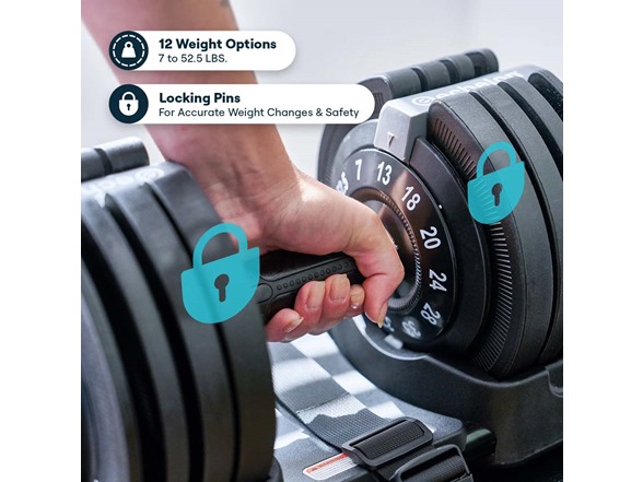 Echelon Strength Adjustable Dumbbells with Stand