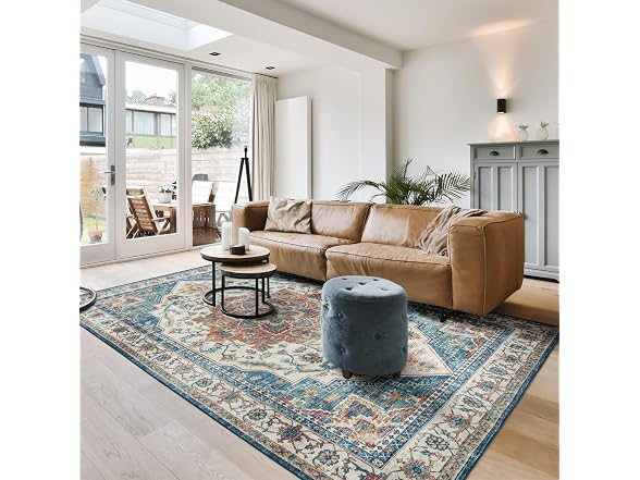 Gertmenian Boho Rug 5x7 Soha Blue
