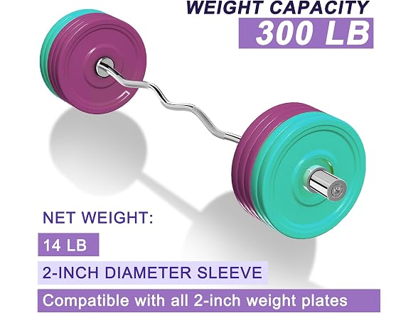 TUYOHW Olympic EZ Curl Bar (XTEZ01)