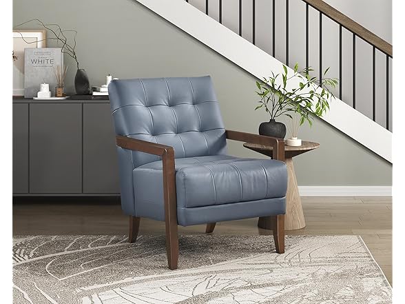 Lexicon Crafton Leather Chair Blue