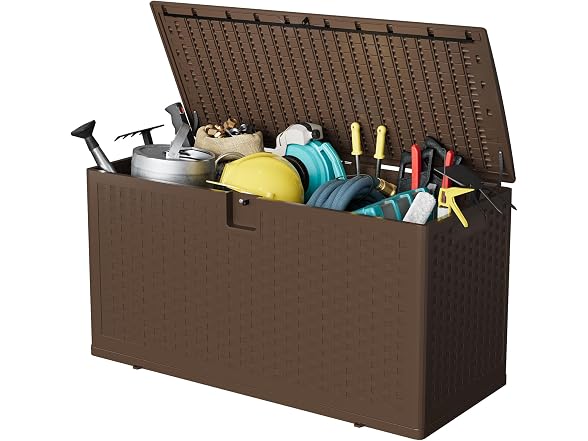 PrecisionAuto 73 Gallon Outdoor Storage Deck Box