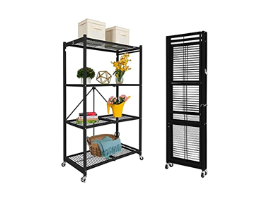 $99.99, Was $239.99, 58% Off! Origami R5 4-Shelf HD Folding Storage Rack, Black dealfomo