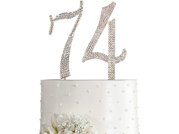 MAGJUCHE Gold 74 Crystal Cake Topper