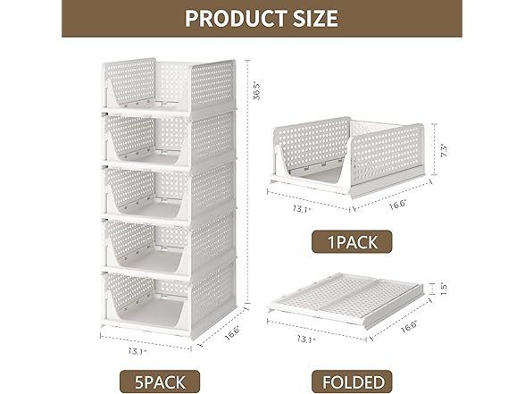 NeatNok Stackable Storage Bins