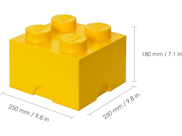 Room Copenhagen LEGO Storage Box Brick 4 Bright Yellow