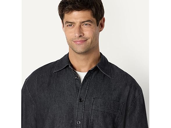 Men's Modern Denim Button-Down Shirt